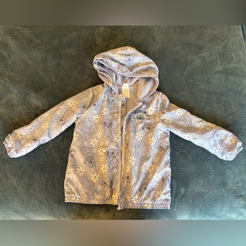 Stitch rain jacket by Disney blueish purple size 6T
